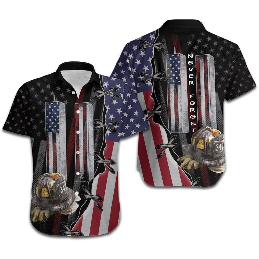 9.11 Never Forget Firefighter Hawaiian Shirt | For Men & Women | HW8410