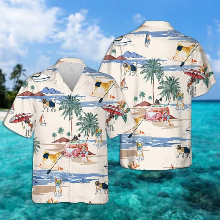 Akita Summer Beach Hawaiian Shirt | For Men & Women | HL2189