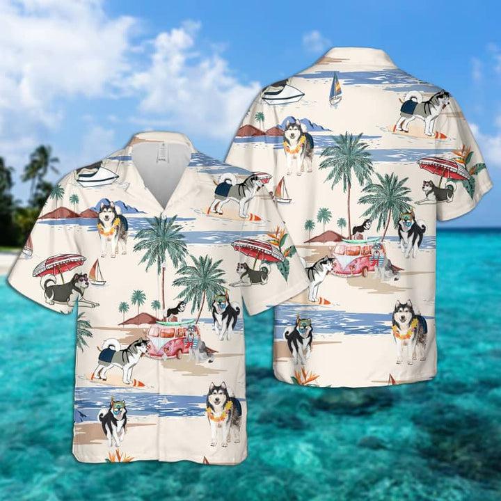 Alaskan Malamute Summer Beach Hawaiian Shirt | For Men & Women | HL2188