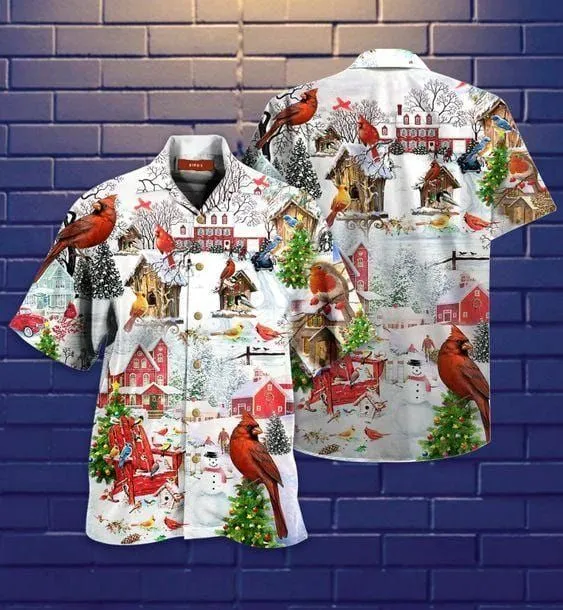 Amazing Christmas Cardinal Hawaiian Shirt | For Men & Women | HW9743