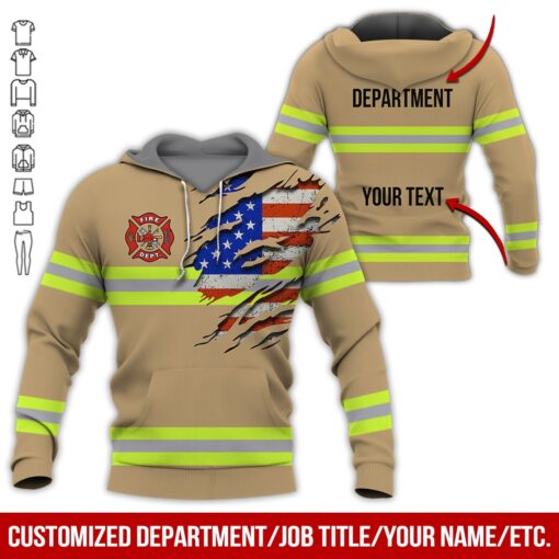 America Firefighter Style Custom Name All Over Print | For Men & Women | CN5337