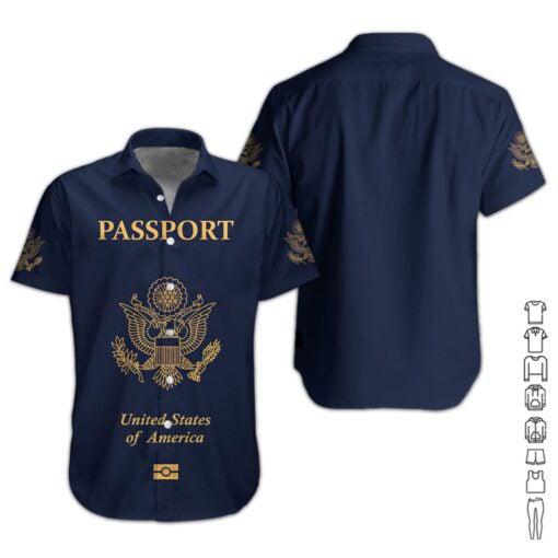 American Passport Style Custom Hawaiian Shirt | For Men & Women | HN1232