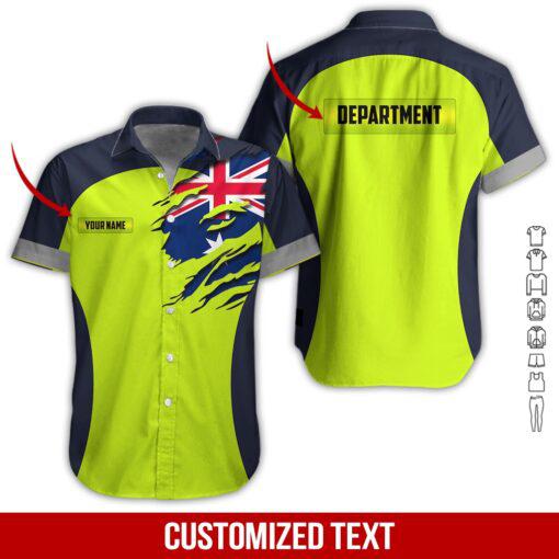 Australia Heavy Equipment Custom Name & Department Hawaiian Shirt | For Men & Women | HN3526