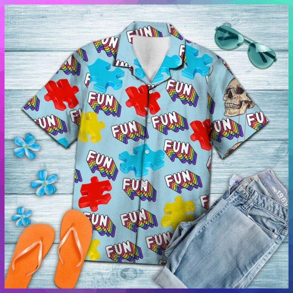 Autism Fun Summer Hawaiian Shirt | For Men & Women | HW5143