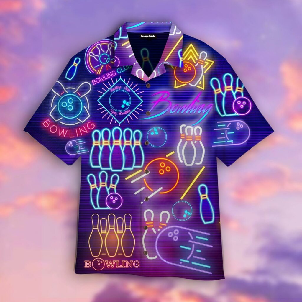 Bowling Club Neon Hawaiian Shirt | For Men & Women | WT1826