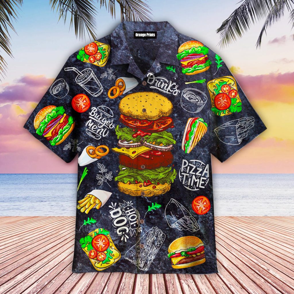 Burger House Loves Food Hawaiian Shirt | For Men & Women | WT3077
