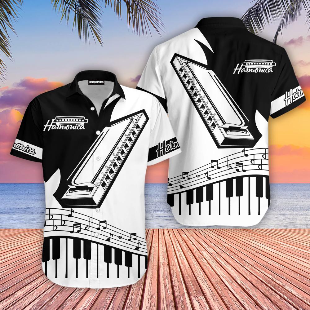 Harmonica Music Hawaiian Shirt | For Men &amp; Women | WT5327