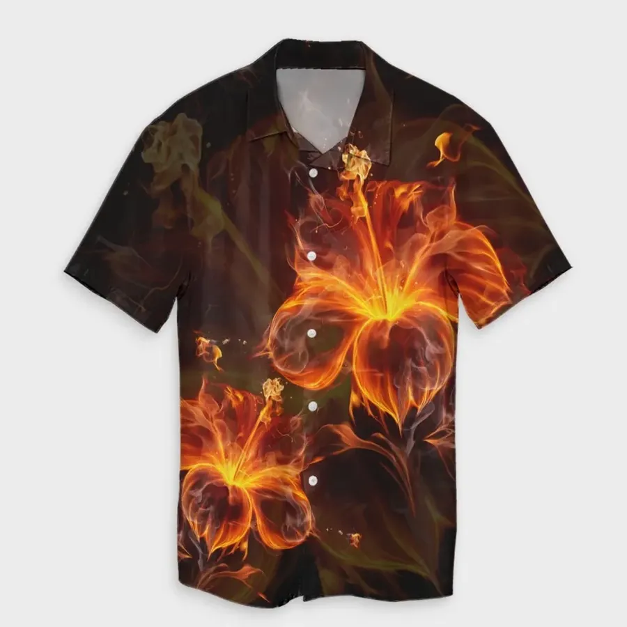 Hibiscus Fire Polynesian Hawaiian Shirt | For Men & Women | HW6811