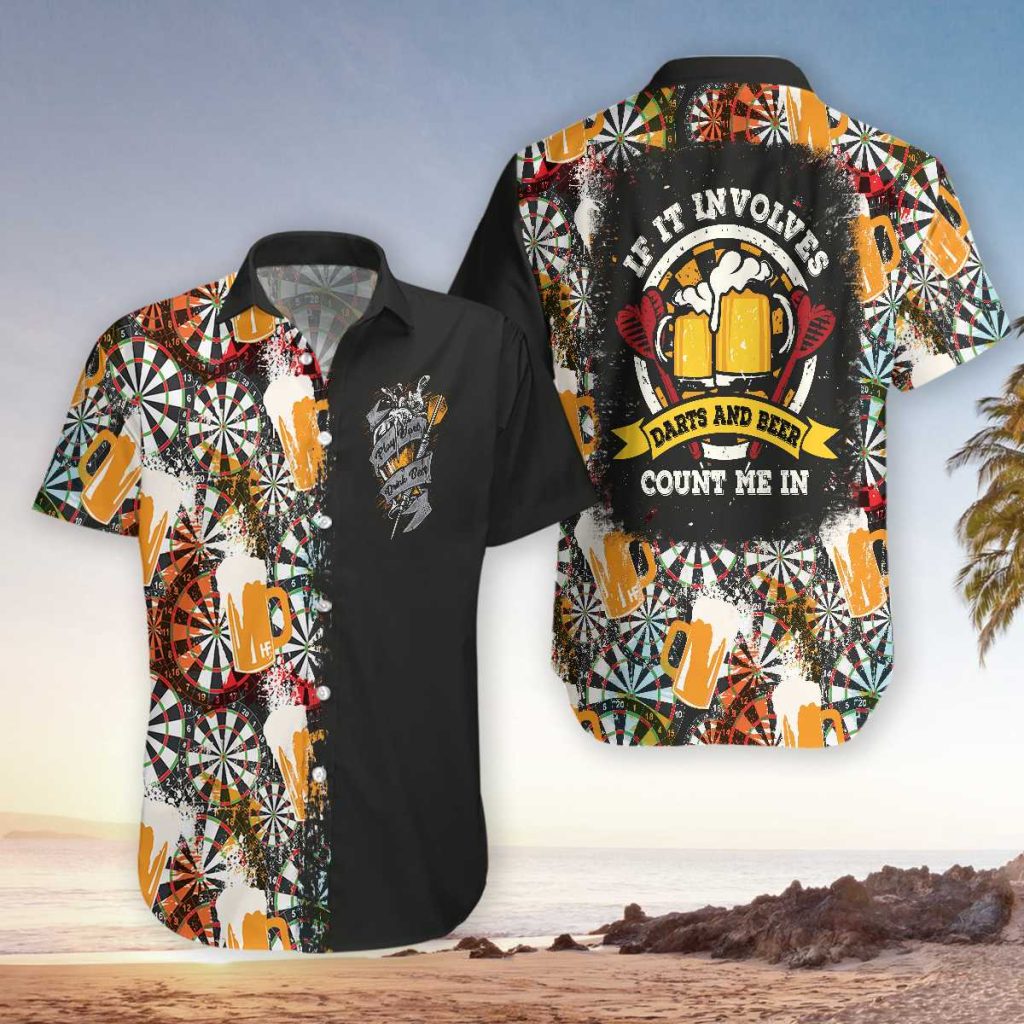 If It Involves Darts And Beer Count Me In Hawaiian Shirt | For Men & Women | HW3536
