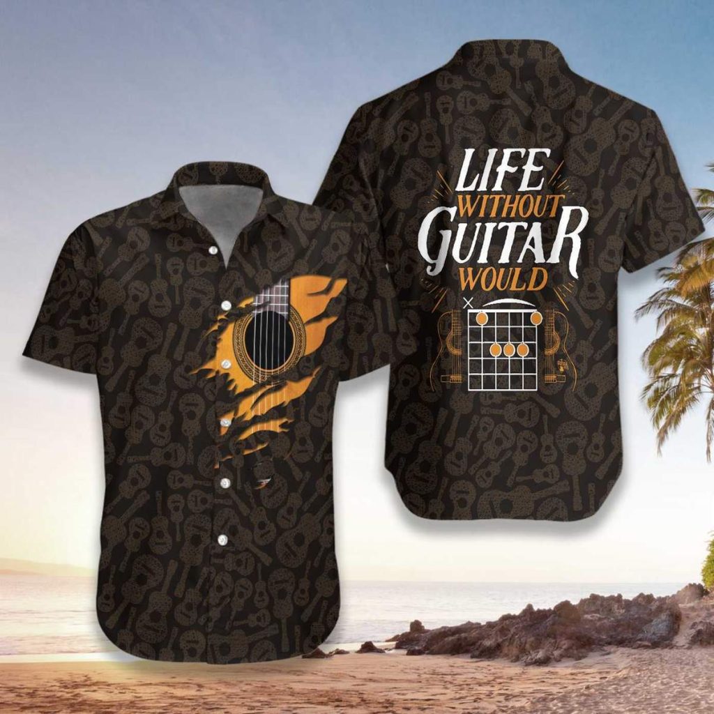 Life Without Guitar Would Be Flat Hawaiian Shirt | For Men & Women | HW2743