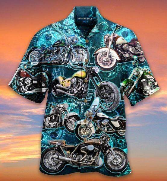Motorcycles Once A Biker Hawaiian Shirt | For Men &amp; Women | HW2969