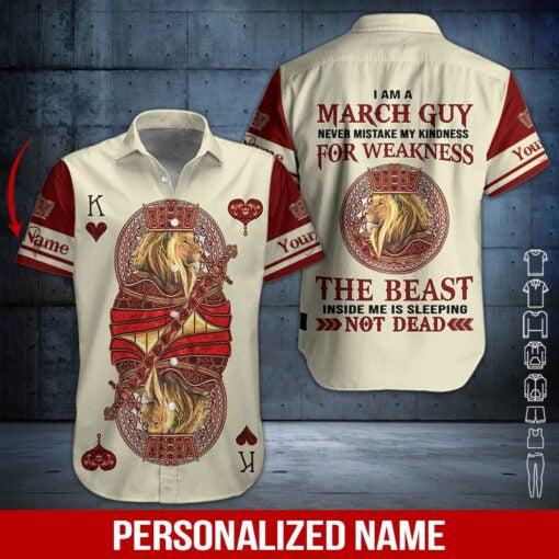 Personalized Name March Guy Custom Hawaiian Shirt | For Men & Women | HN1271