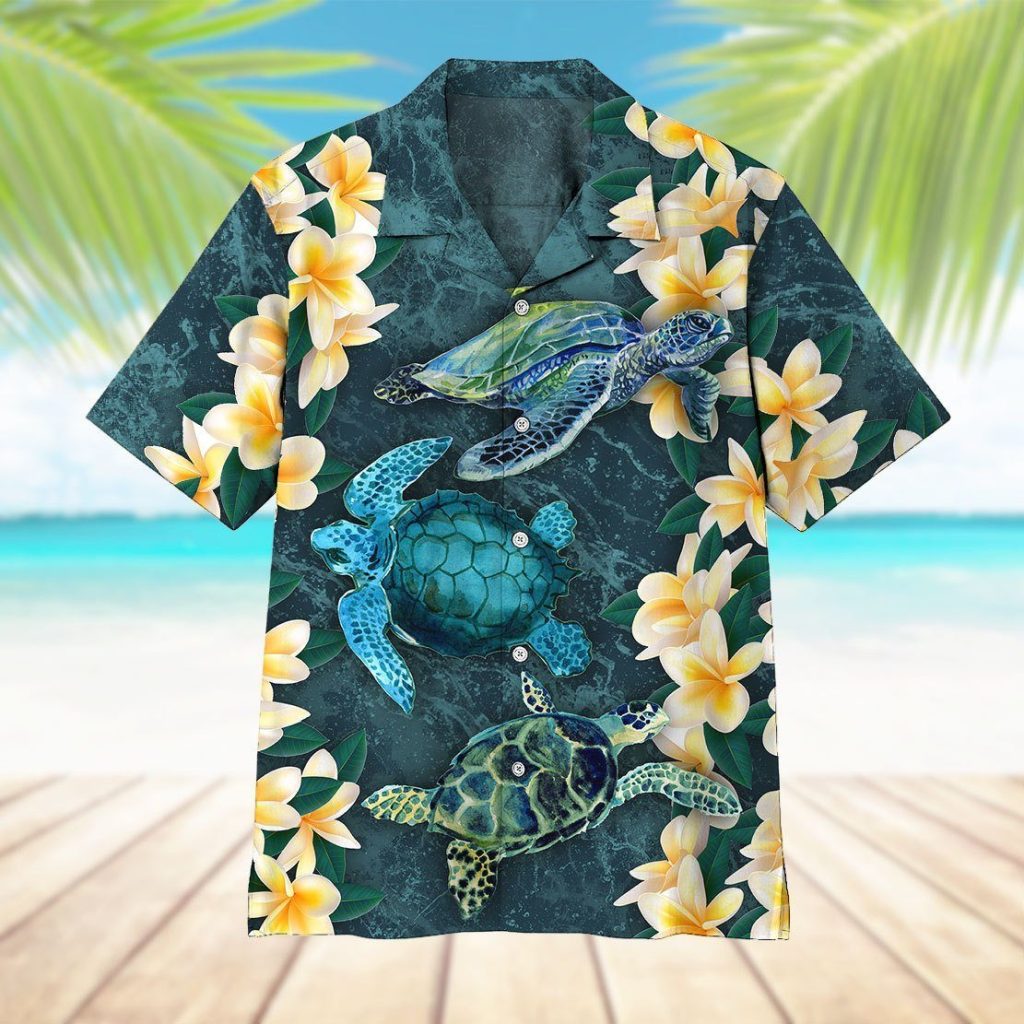 Plumeria Turtle Hawaiian Shirt | For Men & Women | HW6765
