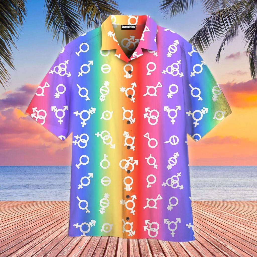 Pride Flag LGBT Gender Hawaiian Shirt | For Men & Women | WT6359