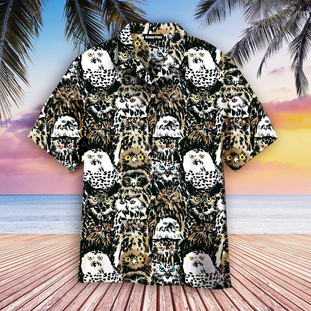 Retro Owls Hawaiian Shirt | For Men & Women | WT6407