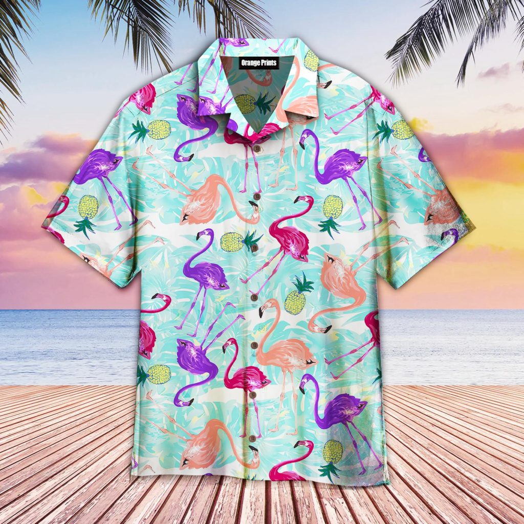 Stand Tall And Be A Fabulous Flamingo Funny Hawaiian Shirt | For Men & Women | WT6433