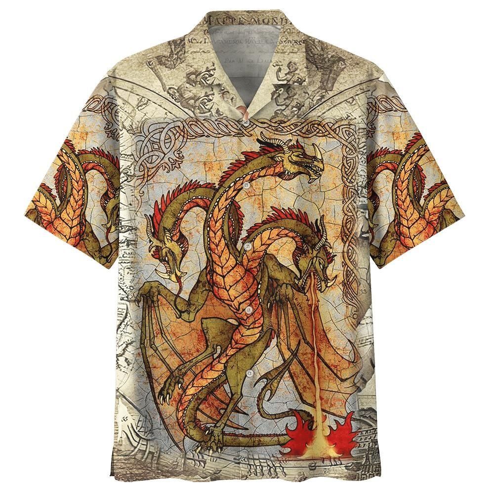 Three Headed Dragon Hawaiian Shirt | For Men & Women | HL3034
