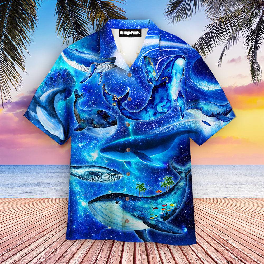 Whales Dancing In The Melody Of The Blue Sea Neon Hawaiian Shirt | For Men & Women | WT4086