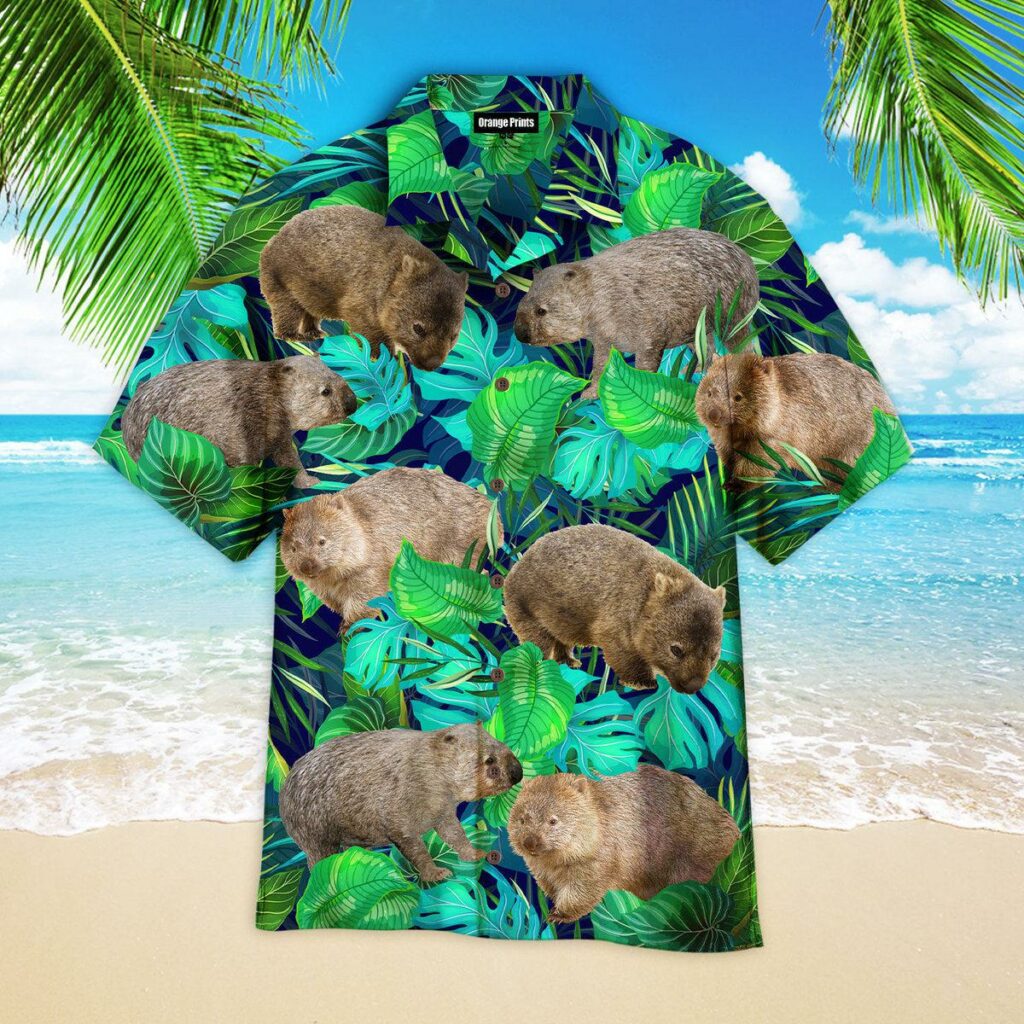 Wombat Tropical Hawaiian Shirt | For Men & Women | WT2154