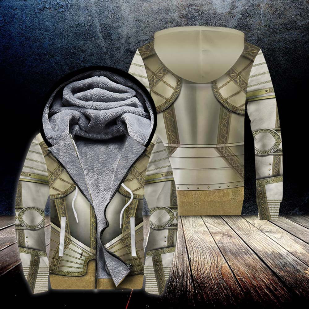 Knights Templar Medieval Armor Fleece Zip Hoodie All Over Print | For Men & Women | FT1771