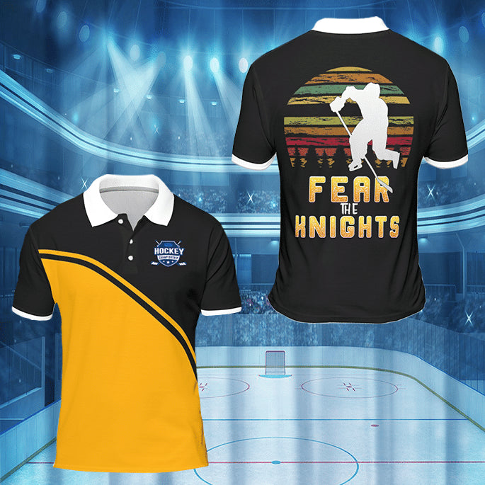 Fear The Knights Ice Hockey Polo Shirt | For Men & Women | PO2033