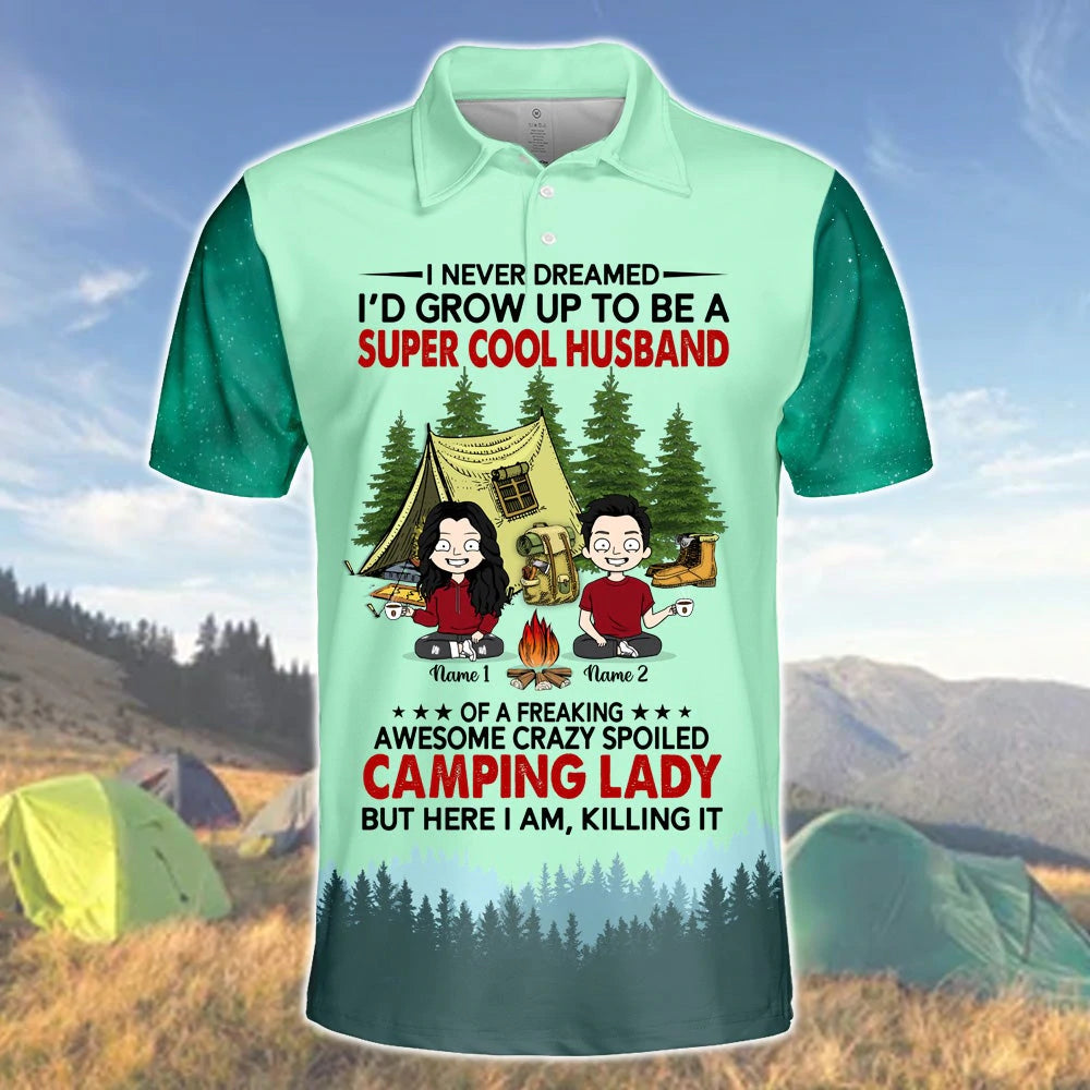 Personalized Couple Camping Polo Shirt | For Men & Women | PO1760