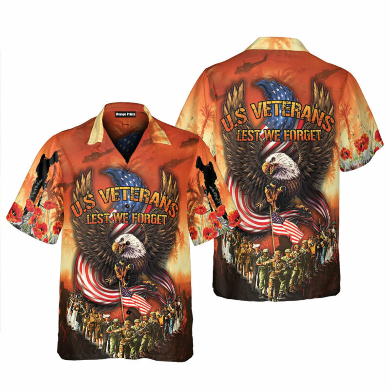Independence Day 4th Of July Amerian Veteran Lest We Forget Aloha Hawaiian Shirts For Men & For Women WH1184